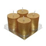 OKROGLA SVEČA 5 CM 4/1 ZLATA