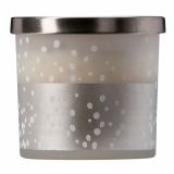 NOVOLETNA SVEČA GALA-KERZEN DIŠEČA V KOZARCU LET IT SNOW BELO SIVA