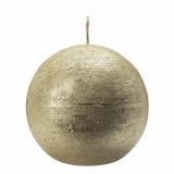 NOVOLETNA SVEČA GALA-KERZEN OKROGLA RUSTIK ZLATA FI 8 CM