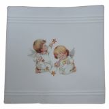 NOVOLETNI SVEČNIK GLOSSTYLE KROŽNIK 19X19 CM Z ANGELI KERAMIČNI