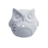 NOVOLETNI SVEČNIK GLOSSTYLE LANTERNA SOVA 9.3 CM PORCELAN 11X8.5X9.3 CM
