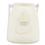 NOVOLETNI SVEČNIK R+W STEKLENA LANTERNA 13X15.5 CM BELA