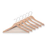 OBEŠALNIK ZELLER PRESENT ZA OBLEKO 6/1 44X24 CM LES