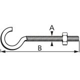 KAVELJ Z NAVOJEM M 4X40X18X8 CINKAN V ZAVITKU JE 4 KOS