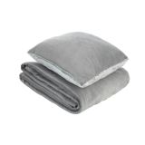 ODEJA DORMEO WARM HUG 130X190 CM IN BLAZINA SIVA