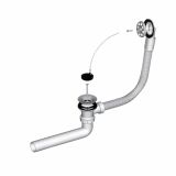 ODTOČNO-PRETOČNI VENTIL LIV 32 MM PVC ZA KOPALNO KAD BREZ SIFONA +KOLENOM