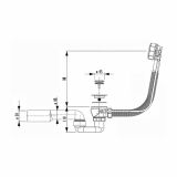 ODTOČNO-PRETOČNI VENTIL LIV 32 MM ZA KAD AVTOMATSKI SIFONSKI H=650 MM