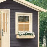 OKNO IZ UMETNEGA STEKLA ZA LESENO HIŠKO KARIBU 38MM BARVA LESA