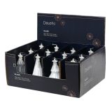 OKRASEK ZA JELKO DECORIS JELKA, STEKLO, BELA 6.7X12.6 CM, SORTIRANO