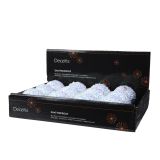 OKRASEK ZA JELKO DECORIS KROGLA, 8 CM, BELO MODRA