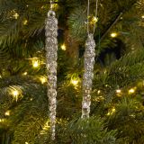 OKRASEK ZA JELKO DECORIS LEDENA SVEČA 2/1 14.5 CM