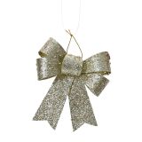 OKRASEK ZA JELKO DECORIS PENTLJA, 11.5X10.5 CM RDEČA/ZLATA, SORTIRANO