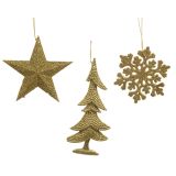 OKRASEK ZA JELKO DECORIS RAZLIČNE BARVE IN OBLIKE ZLATE BARVE