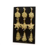 OKRASEK ZA JELKO DECORIS RAZLIČNE BARVE IN OBLIKE ZLATE BARVE