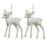 OKRASEK ZA JELKO DECORIS SRNA BELE BARVE 2/1
