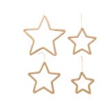 OKRASEK ZA JELKO DECORIS ZVEZDA NATUR BARVE PRAZNA