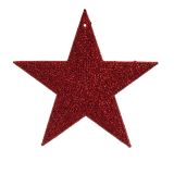 OKRASEK ZA JELKO DECORIS ZVEZDA/SNEŽINKA/SMEREKA RDEČA, SORTIRANO