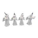 OKRASEK ZA JELKO GLOSSTYLE ANGEL BELI 8 CM SORTIRANO PORCELANASTI GLADKI VISEČ