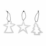 OKRASEK ZA JELKO GLOSSTYLE JELKA/ZVEZA/ANGEL 8.6 CM PORCELAN RAZLIČNE BARVE