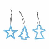 OKRASEK ZA JELKO GLOSSTYLE JELKA/ZVEZA/ANGEL 8.6 CM PORCELAN RAZLIČNE BARVE