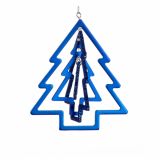 OKRASEK ZA JELKO GLOSSTYLE KOVINSKI TEMNO MODRI 9 CM VIŠ. ZVEZDA/JELKA/KROGLA