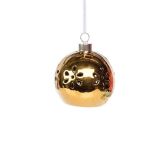 OKRASEK ZA JELKO GLOSSTYLE KROGLA ZLATA FI 7 CM Z LED LUČKO IZ PORCELANA