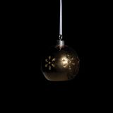 OKRASEK ZA JELKO GLOSSTYLE KROGLA ZLATA FI 7 CM Z LED LUČKO IZ PORCELANA