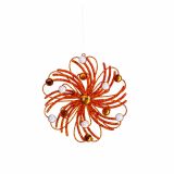 OKRASEK ZA JELKO GLOSSTYLE SNEŽINKA FI 11 CM ORANŽNA SORTIRANO