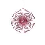 OKRASEK ZA JELKO GLOSSTYLE SNEŽINKA ROZA Z DIAMANTOM FI 10 CM