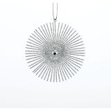 OKRASEK ZA JELKO GLOSSTYLE SNEŽINKA SREBRNA Z DIAMAN TOM FI 10 CM