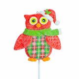 OKRASEK ZA JELKO GLOSSTYLE SOVICA NA PIKU 8.89X22.22X1.9 CM SORT.