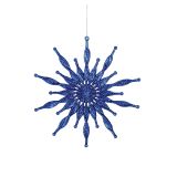 OKRASEK ZA JELKO GLOSSTYLE ZVEZDA MODRA FI 15 CM IZ UMETNE MASE