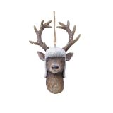 OKRASEK ZA JELKO JELEN GLAVA 13.3 CM