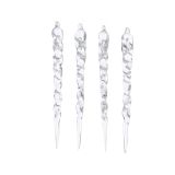 OKRASEK ZA JELKO LEDENE SVEČE 13 CM 4/1 TRANSPARENTNE