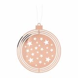 OKRASEK ZA JELKO R+W KOVINSKI 3D KROGLA BAKRENA 2 KOSA