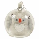 OKRASEK ZA JELKO R+W STEKLNA KROGLA S SOVO 10 CM PREMERA SORTIRANO