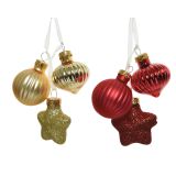OKRASEK ZA JELKO RDEČE ALI ZLATE BARVE 3/1 SORTIRANO