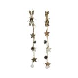 OKRASEK ZA JELKO SMUČI Z ZVEZDICAMI 54 CM SORT