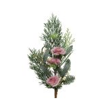 OKRASEK ZA JELKO VEJA Z ROŽAM 50 CM ROZA