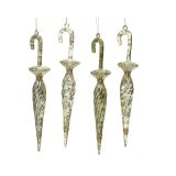 OKRASEK ZA NOVOLETNO JELKO - DEŽNIK, ZLATE BARVE, 4/1