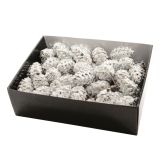 OKRASEK ZA NOVOLETNO JELKO -  STORŽ, SREBRNE BARVE Z BLEŠČICAMI, 5X9 CM