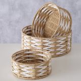 OKRASNA KOŠARA BOLTZE BEŽ/RJAVA OKROGLA, 3/1