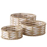 OKRASNA KOŠARA BOLTZE BEŽ/RJAVA OKROGLA, 3/1