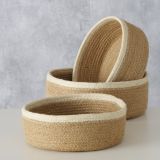 OKRASNA KOŠARA BOLTZE BEŽ/RJAVA OKROGLA, JUTA, 45660