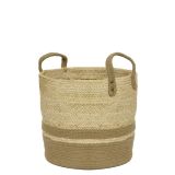 OKRASNA KOŠARA DECORIS IZ KORUZNIH LISTOV FI 30 CM VIŠINA 31 CM