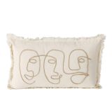 OKRASNI VZGLAVNIK BOLTZE BEŽ, ABSTRAKT, 50X30 CM