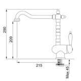 PIPA KUHINJSKA FRANKE OLD ENGLAND KROM/GRAFIT