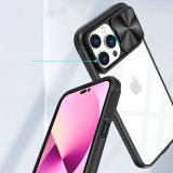 ONASI LENS COVER SILIKONSKI OVITEK ZAŠČITA ZA IPHONE 15 - PROZORNO/ČRN