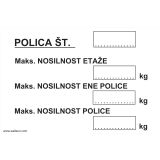 OPOZORILNI ZNAK WALTECO ETIKETA ZA REGAL