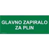 OPOZORILNI ZNAK WALTECO GLAVNO ZAPIRALO ZA PLIN